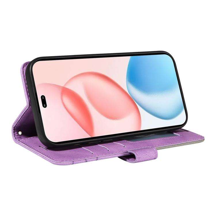For Honor 400 Pro Global 160.8mm Dual-color Splicing Flip Leather Phone Case(Purple)