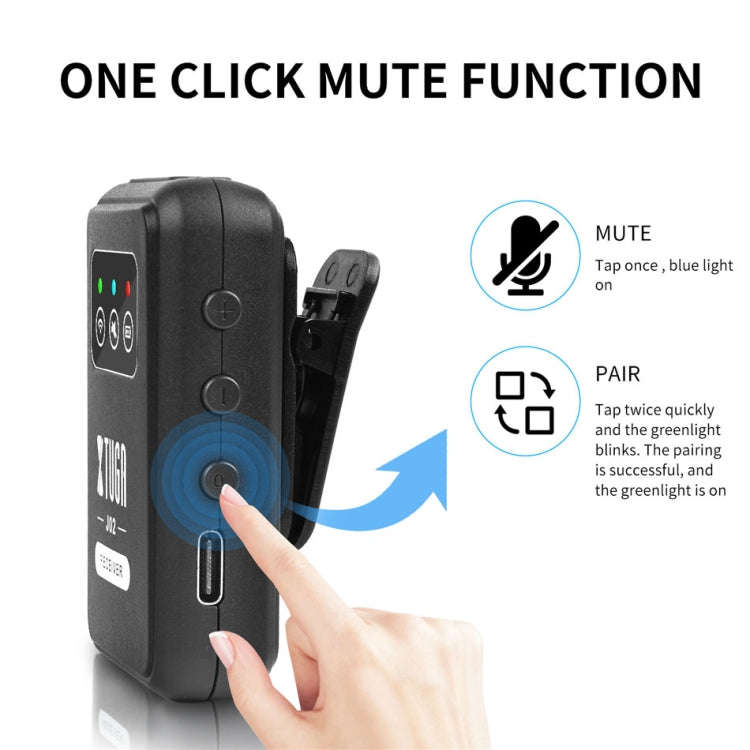 XTUGA J02 2.4G Stereo Wireless In-Ear Mini Monitor System with Transmitter & Receiver(Black)