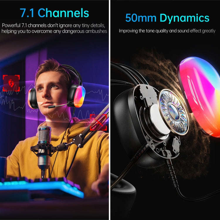 awei GM-11 Luminous Wired Headphones, Cable Length: 2m(White)