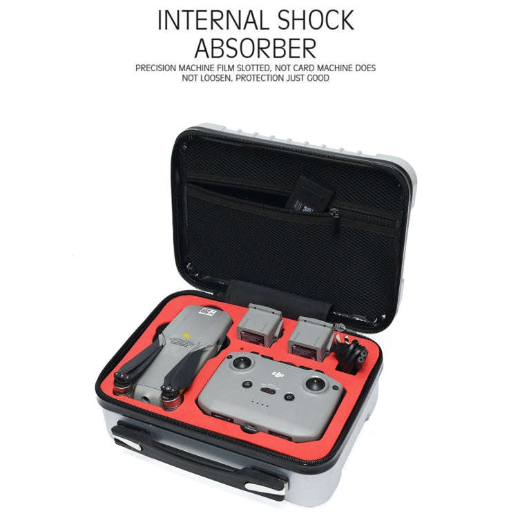 For DJI Mavic Air 2 Shockproof Portable ABS Suitcase Storage Bag Protective Box(Black)