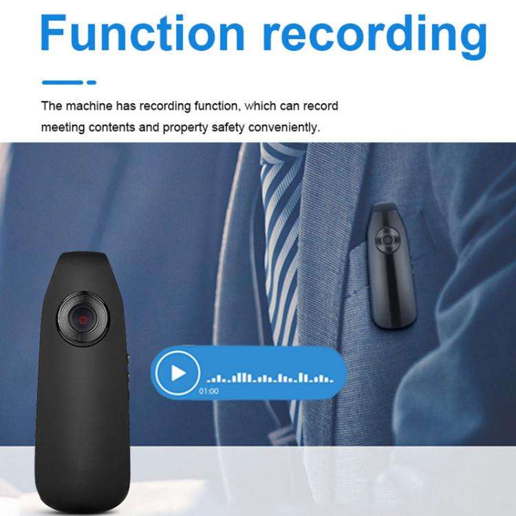 007 1080P HD Video Recorder with Back Clip(Black)