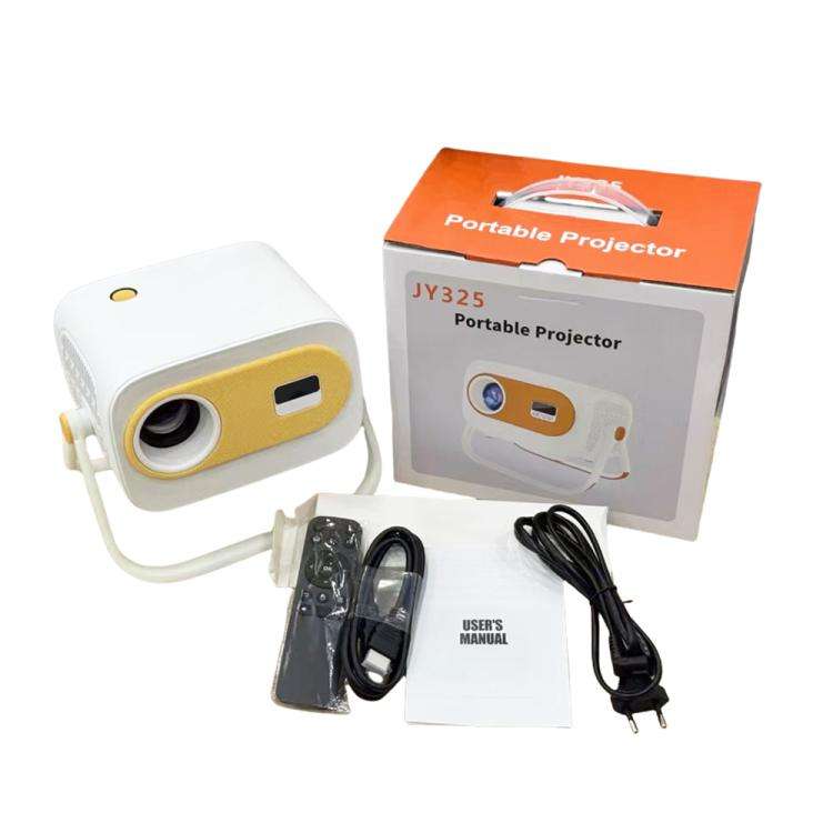 JY325 1280 x 720P 200ANSI Amlogic H713 CPU Android 11.0 Portable Projector, AU Plug(White)