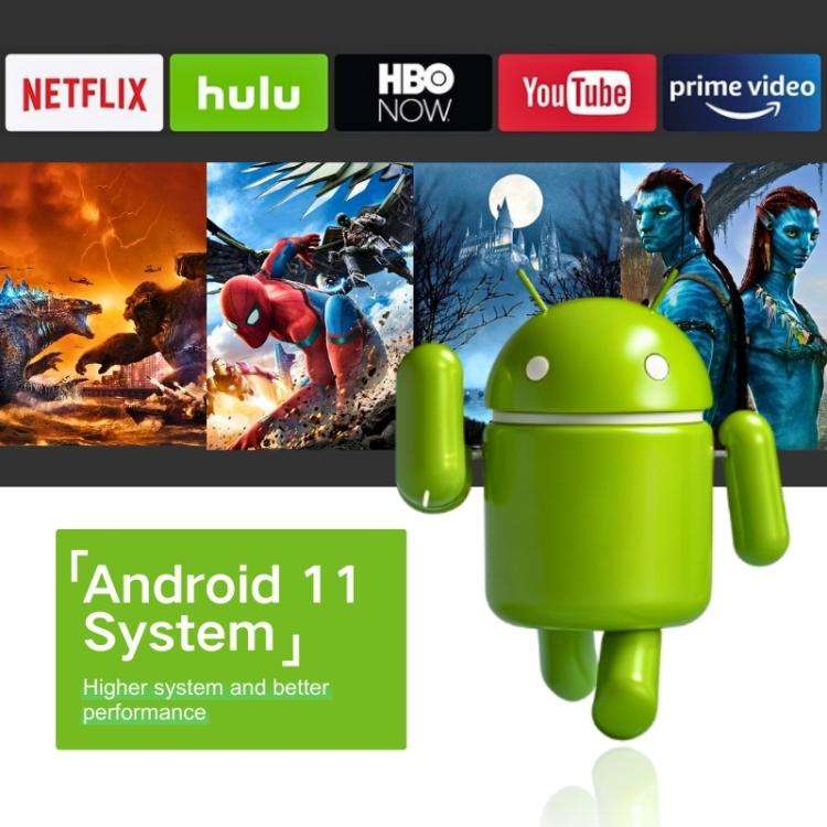 M10 Plus 1280 x 720P 200ANSI Amlogic H713 CPU Android 11 Smart Projector with Bracket, US Plug(Me...