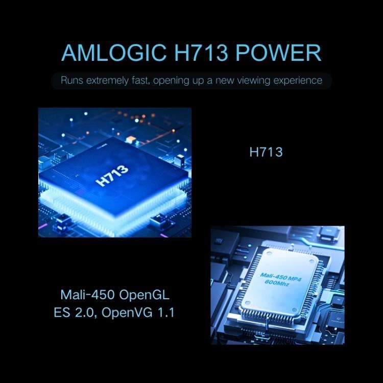 M10 Plus 1280 x 720P 200ANSI Amlogic H713 CPU Android 11 Smart Projector with Bracket, US Plug(Me...