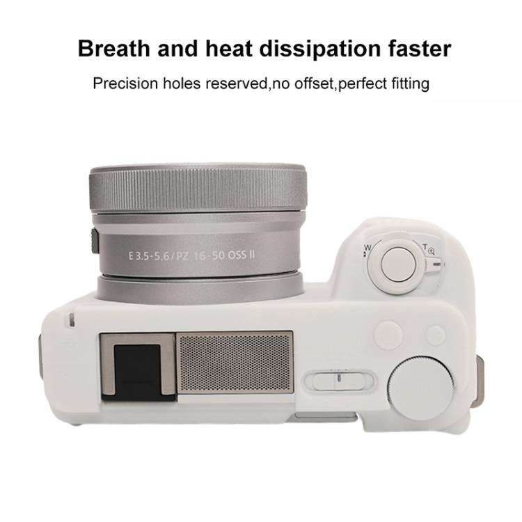 For Sony ZV-E10 II / ZV-E10M2 Glossy Soft Silicone Protective Case(White)