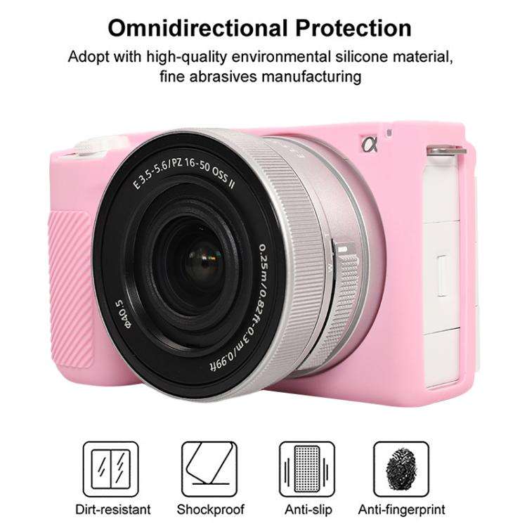 For Sony ZV-E10 II / ZV-E10M2 Glossy Soft Silicone Protective Case(Pink)