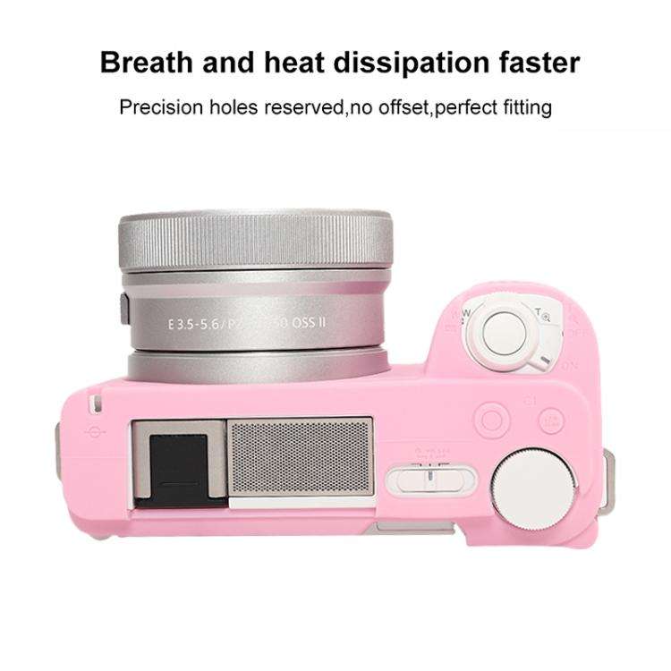 For Sony ZV-E10 II / ZV-E10M2 Glossy Soft Silicone Protective Case(Pink)