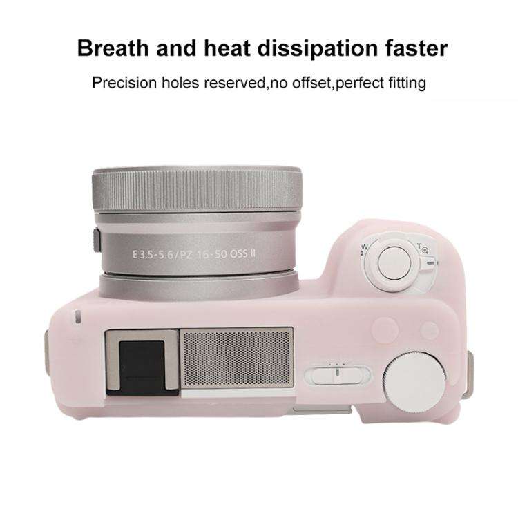 For Sony ZV-E10 II / ZV-E10M2 Glossy Soft Silicone Protective Case(Jelly Pink)