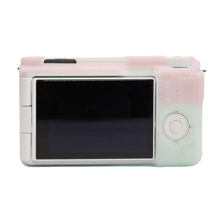 For Sony ZV-E10 II / ZV-E10M2 Glossy Soft Silicone Protective Case(Jelly Pink Green)
