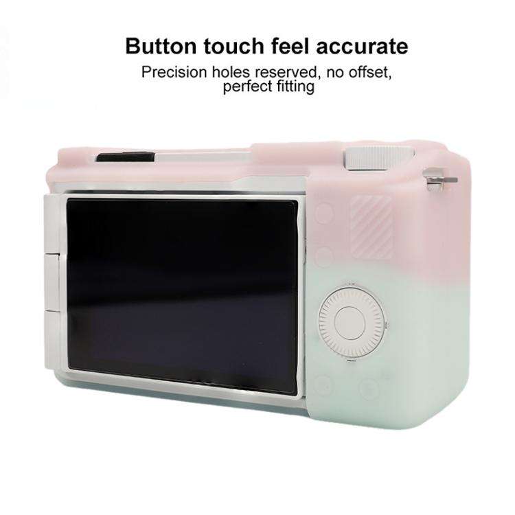 For Sony ZV-E10 II / ZV-E10M2 Glossy Soft Silicone Protective Case(Jelly Pink Green)