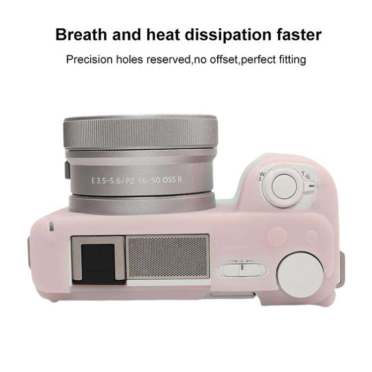 For Sony ZV-E10 II / ZV-E10M2 Glossy Soft Silicone Protective Case(Jelly Pink Green)