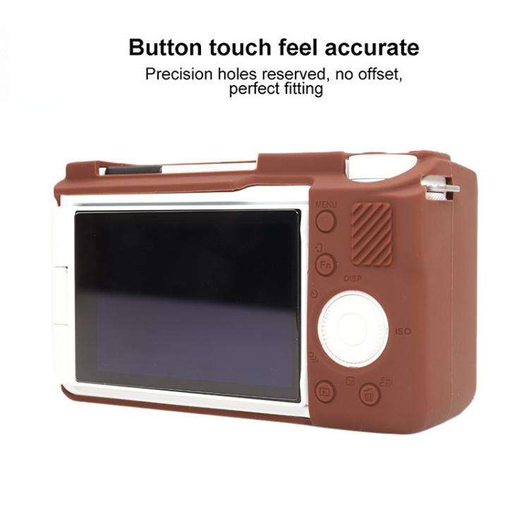 For Sony ZV-E10 II / ZV-E10M2 Glossy Soft Silicone Protective Case(Coffee)