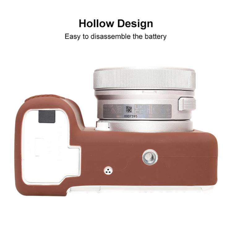 For Sony ZV-E10 II / ZV-E10M2 Glossy Soft Silicone Protective Case(Coffee)