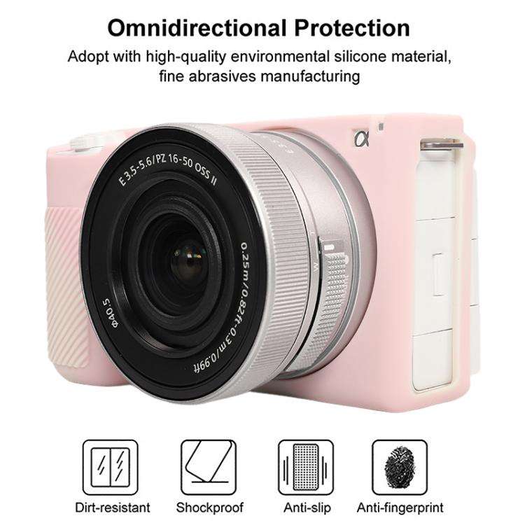 For Sony ZV-E10 II / ZV-E10M2 Glossy Soft Silicone Protective Case(Mist Pink)