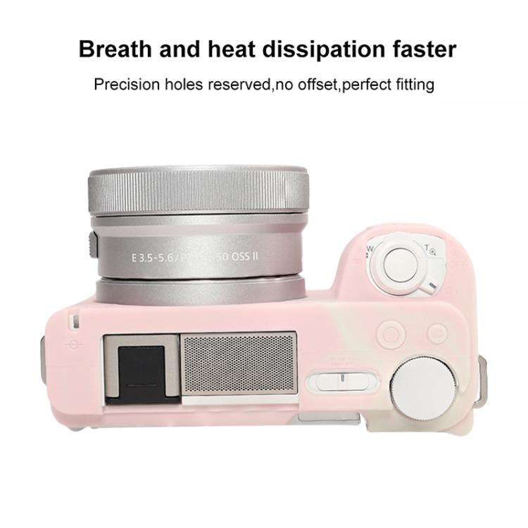 For Sony ZV-E10 II / ZV-E10M2 Glossy Soft Silicone Protective Case(Mist Pink)
