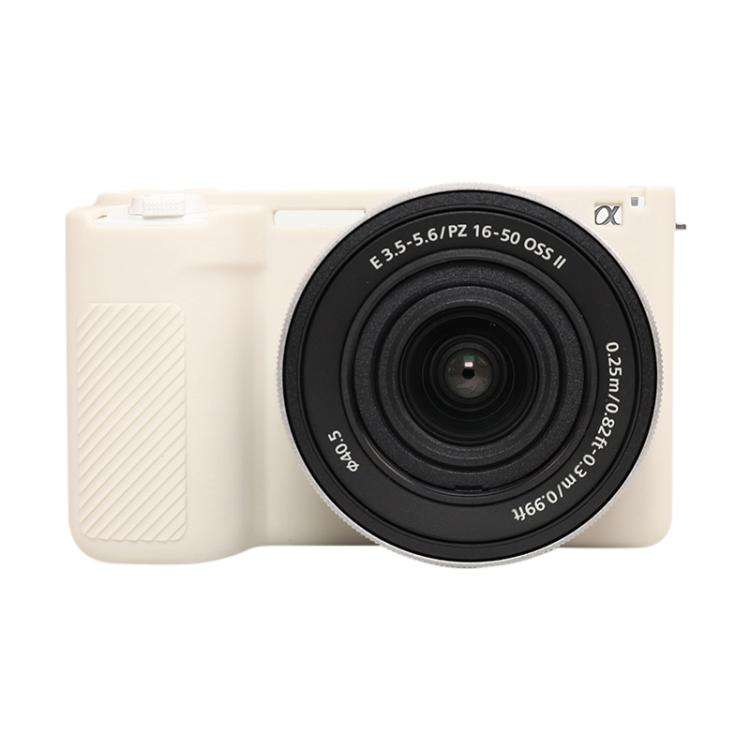 For Sony ZV-E10 II / ZV-E10M2 Glossy Soft Silicone Protective Case(Beige)