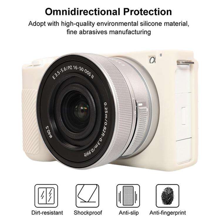 For Sony ZV-E10 II / ZV-E10M2 Glossy Soft Silicone Protective Case(Beige)