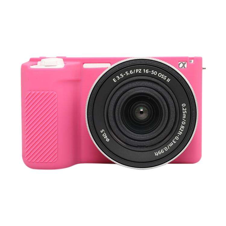 For Sony ZV-E10 II / ZV-E10M2 Glossy Soft Silicone Protective Case(Rose Red)