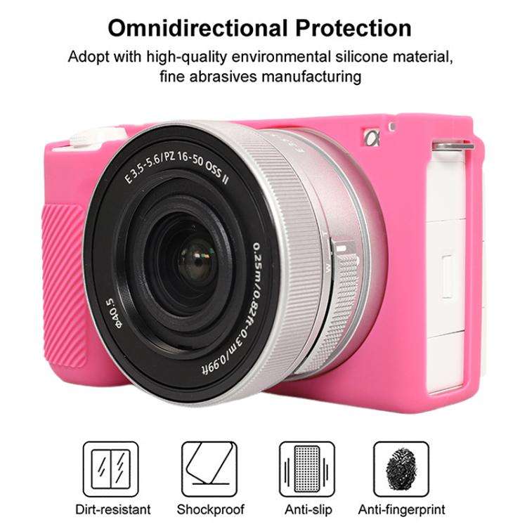For Sony ZV-E10 II / ZV-E10M2 Glossy Soft Silicone Protective Case(Rose Red)