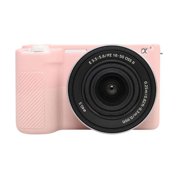For Sony ZV-E10 II / ZV-E10M2 Glossy Soft Silicone Protective Case(Sweet Smoke Pink)