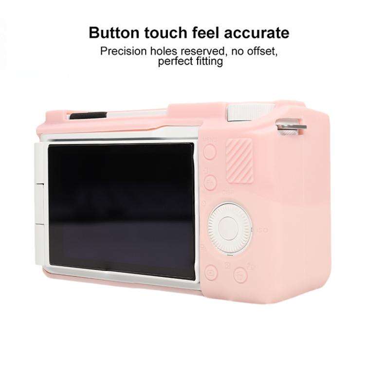For Sony ZV-E10 II / ZV-E10M2 Glossy Soft Silicone Protective Case(Sweet Smoke Pink)