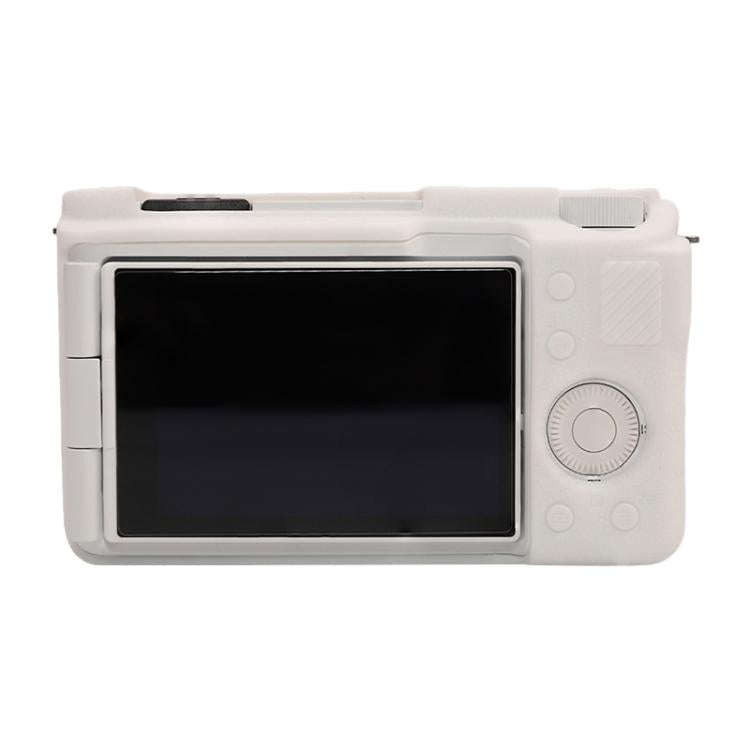 For Sony ZV-E10 II / ZV-E10M2 Litchi Texture Soft Silicone Protective Case(White)
