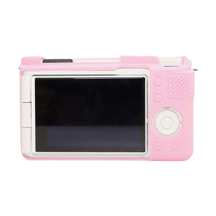 For Sony ZV-E10 II / ZV-E10M2 Litchi Texture Soft Silicone Protective Case(Pink)