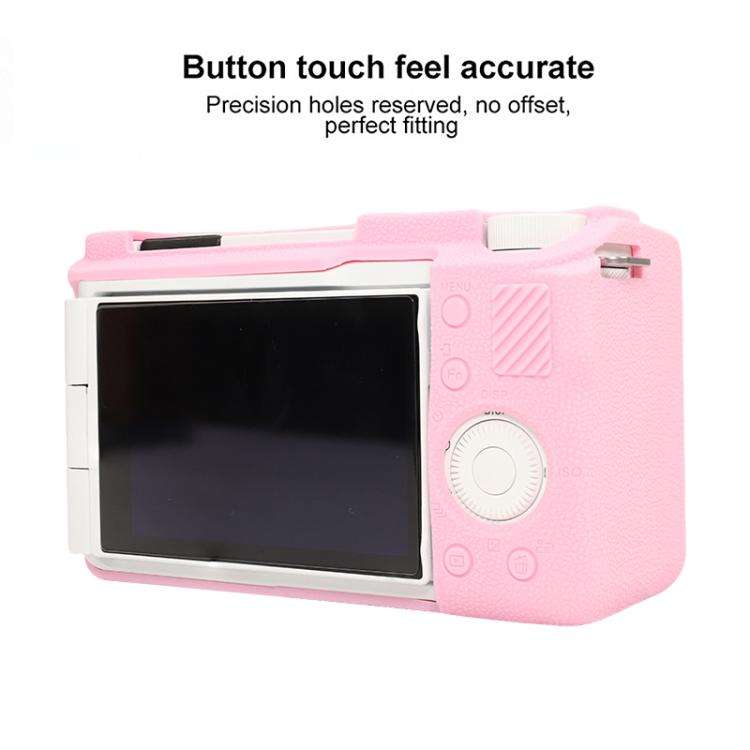 For Sony ZV-E10 II / ZV-E10M2 Litchi Texture Soft Silicone Protective Case(Pink)