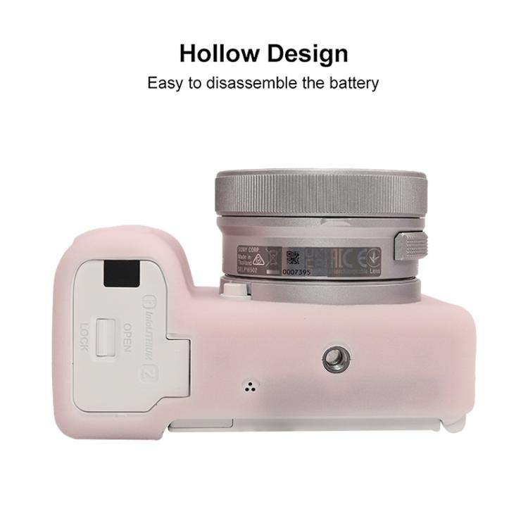 For Sony ZV-E10 II / ZV-E10M2 Litchi Texture Soft Silicone Protective Case(Jelly Pink)