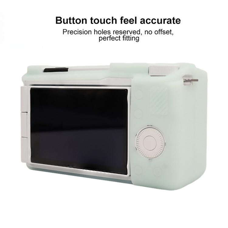 For Sony ZV-E10 II / ZV-E10M2 Litchi Texture Soft Silicone Protective Case(Jelly Green)