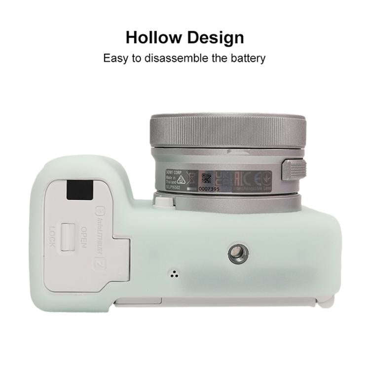 For Sony ZV-E10 II / ZV-E10M2 Litchi Texture Soft Silicone Protective Case(Jelly Green)