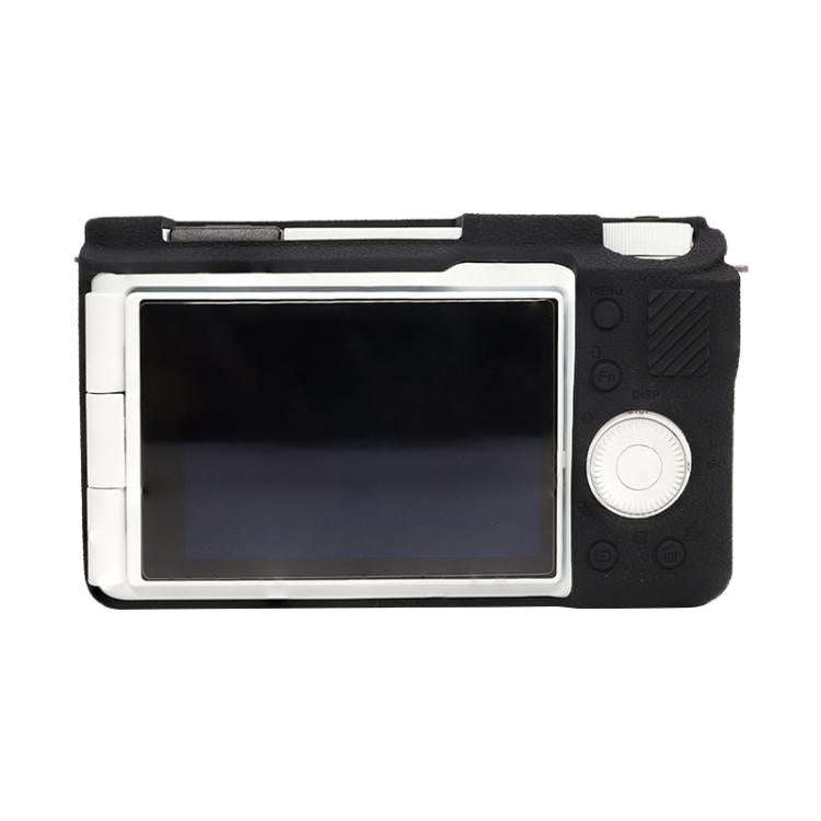 For Sony ZV-E10 II / ZV-E10M2 Litchi Texture Soft Silicone Protective Case(Black)
