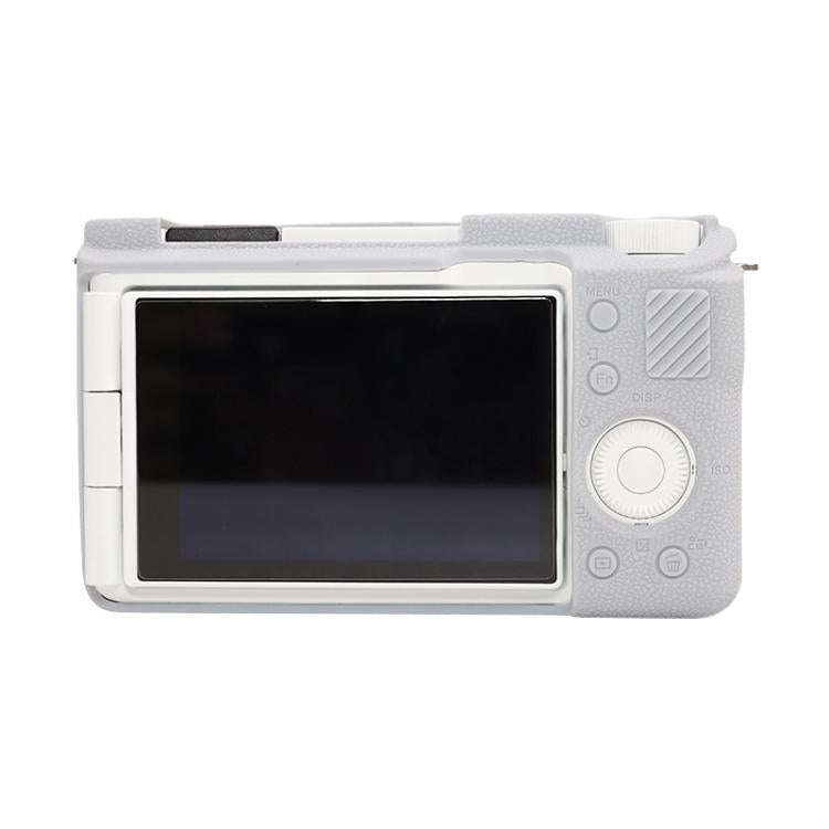 For Sony ZV-E10 II / ZV-E10M2 Litchi Texture Soft Silicone Protective Case(Grey)
