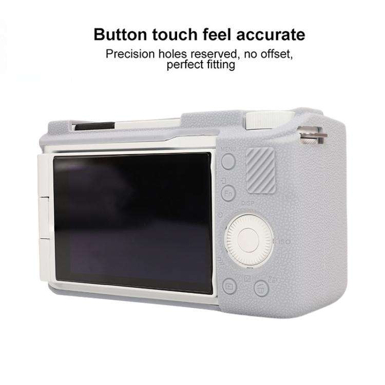 For Sony ZV-E10 II / ZV-E10M2 Litchi Texture Soft Silicone Protective Case(Grey)