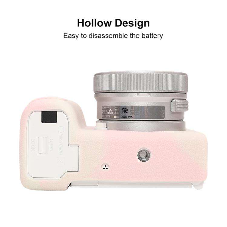 For Sony ZV-E10 II / ZV-E10M2 Litchi Texture Soft Silicone Protective Case(Mist Pink)
