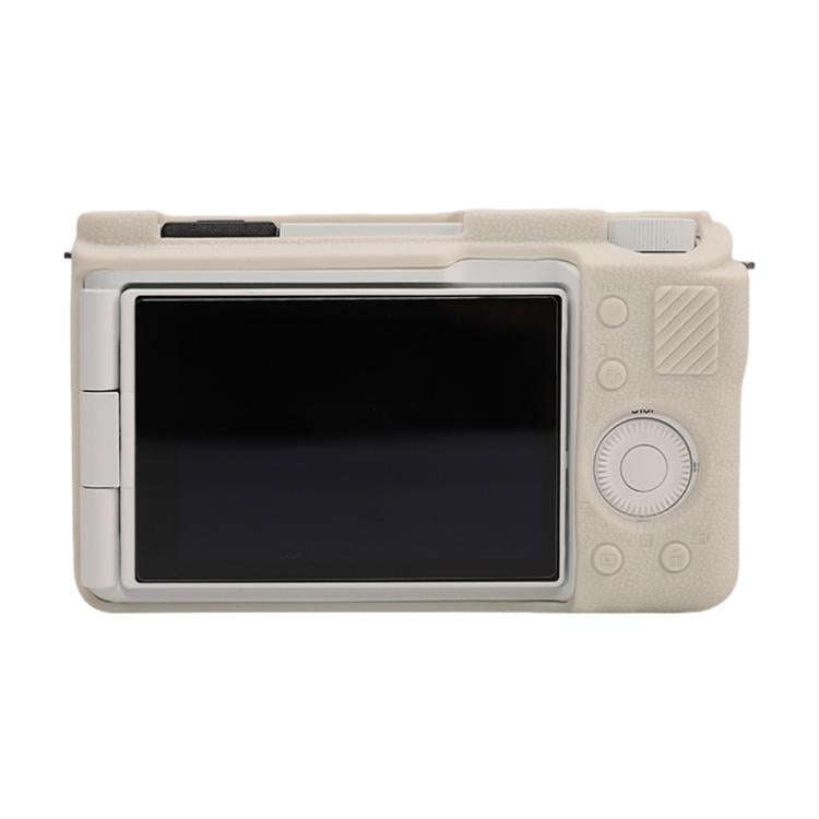For Sony ZV-E10 II / ZV-E10M2 Litchi Texture Soft Silicone Protective Case(Beige)