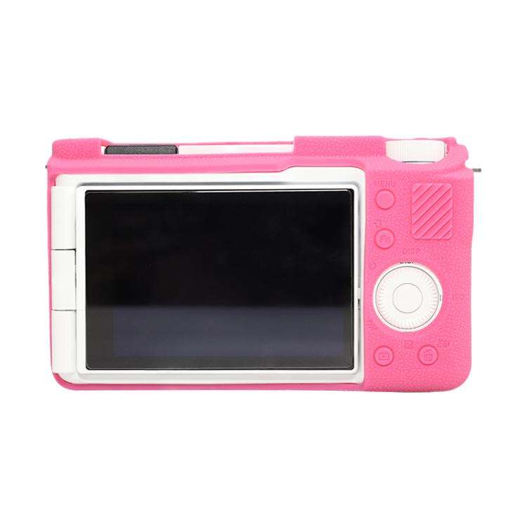 For Sony ZV-E10 II / ZV-E10M2 Litchi Texture Soft Silicone Protective Case(Rose Red)