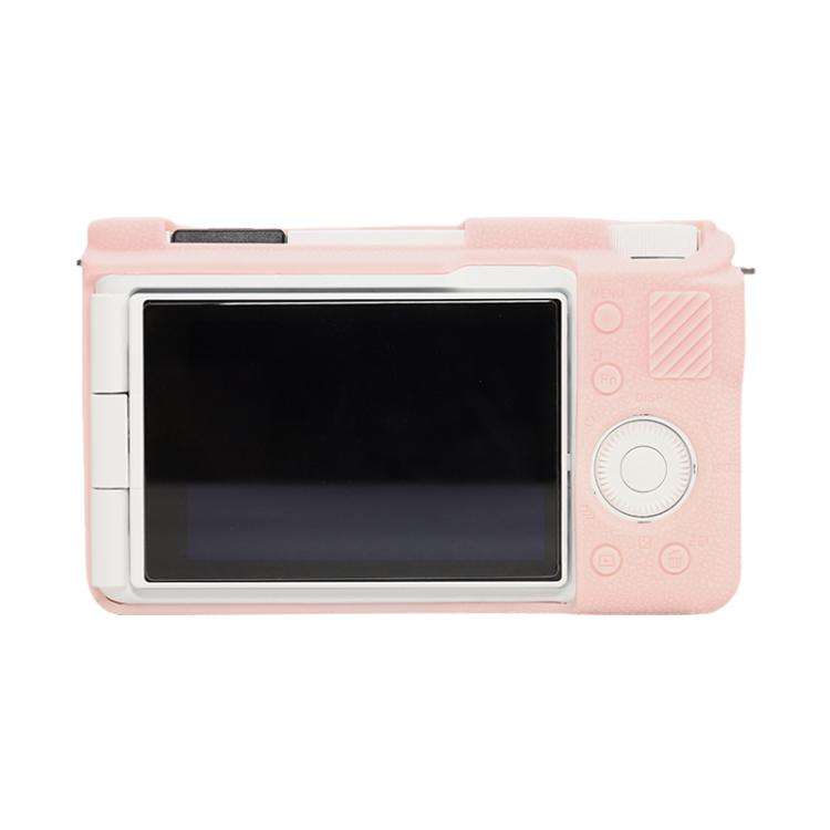 For Sony ZV-E10 II / ZV-E10M2 Litchi Texture Soft Silicone Protective Case(Light Pink)
