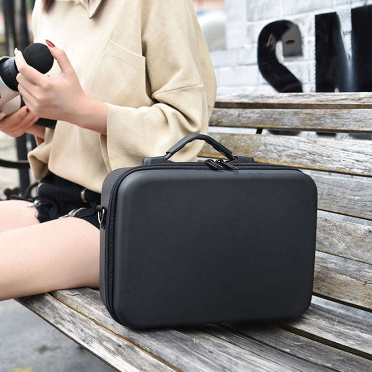 For DJI Mavic Air 2 Portable PU Shoulder Storage Bag Protective Box(Black Red)