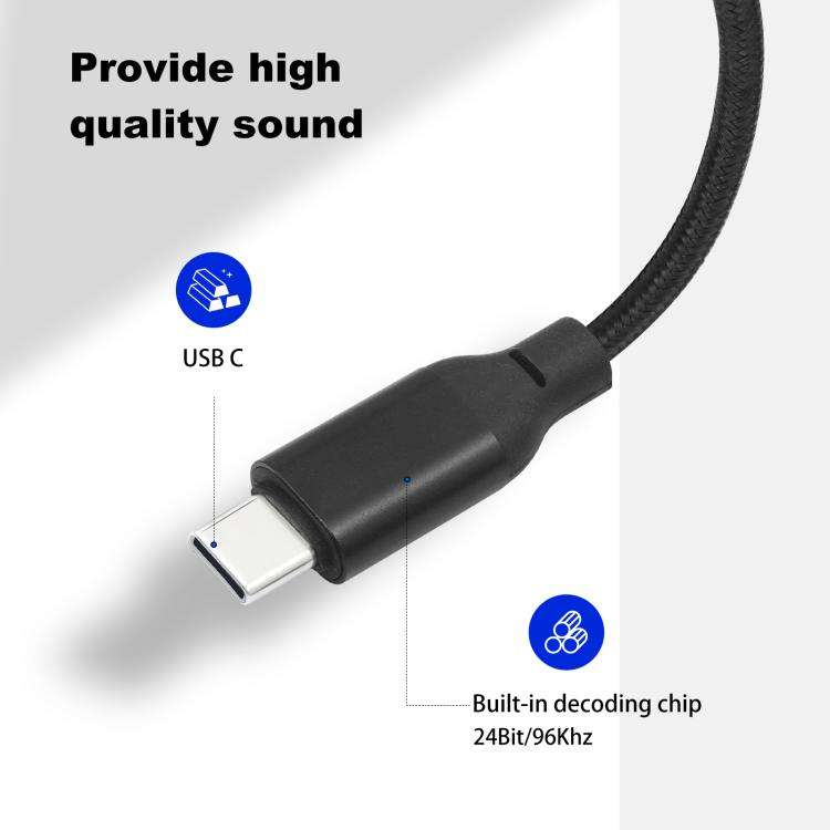 TY015 Type-C Male to XLR Male Stereo Output Audio Cable, Length:1m(Black Blue)