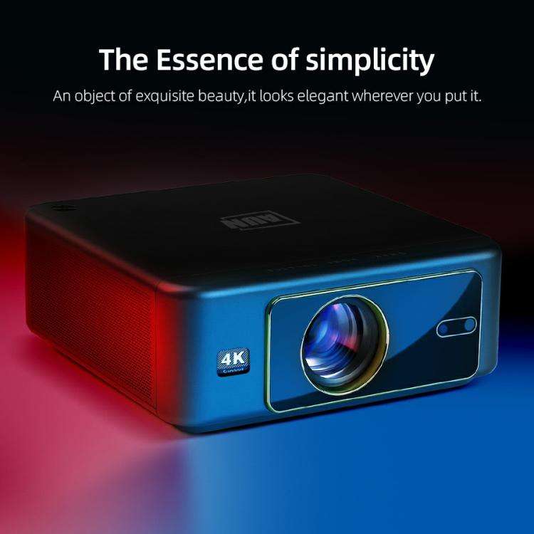AUN U002 1920x1080P 970ANSI Android 12 Home Theater Smart Projector, EU Plug(Dark Grey)