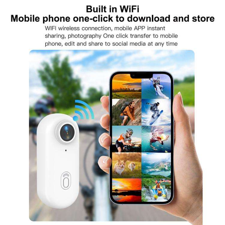 H88 4K Thumb Sports Camera Mini WiFi Camera, Specification:Standard Version(Black)