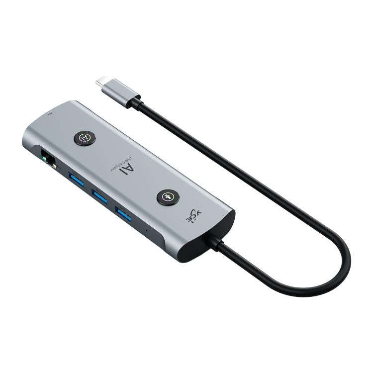 YCE V172 12 in 1 USB-C / Type-C HUB Adapter AI Docking Station(Grey)