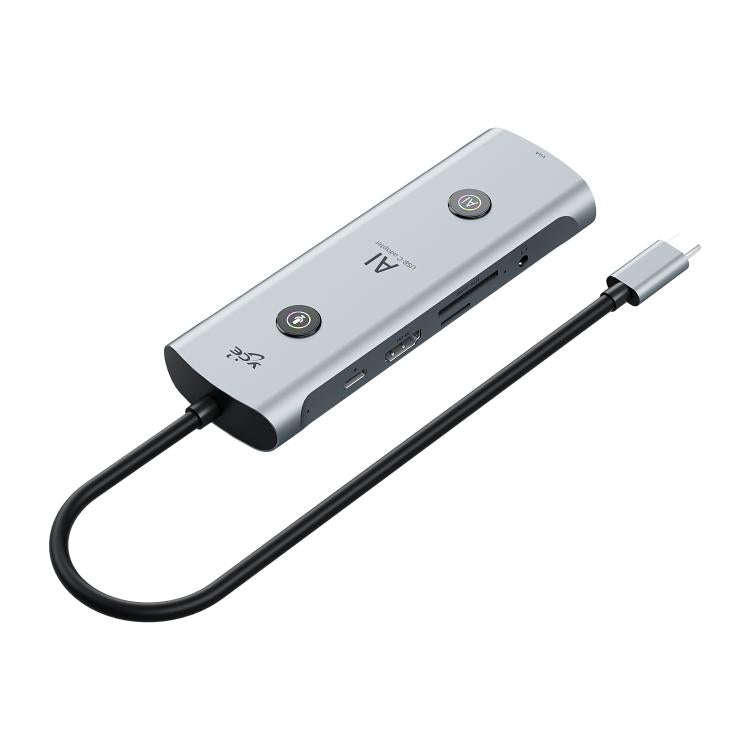 YCE V172 12 in 1 USB-C / Type-C HUB Adapter AI Docking Station(Grey)