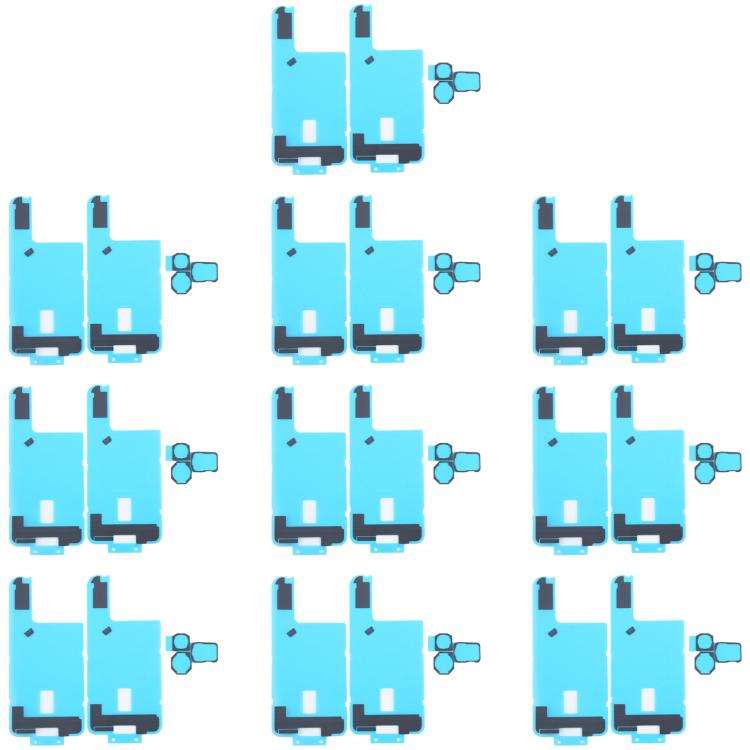 For iPhone 16 Pro 10pcs Back Cover Heat Sink Black Sticker with Back Camera Sponge Pads