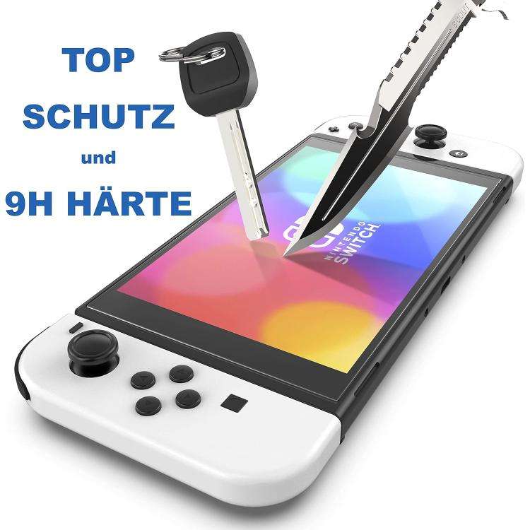 For Nintendo Switch OLED 2.5D High Aluminum Tempered Glass Screen Protector