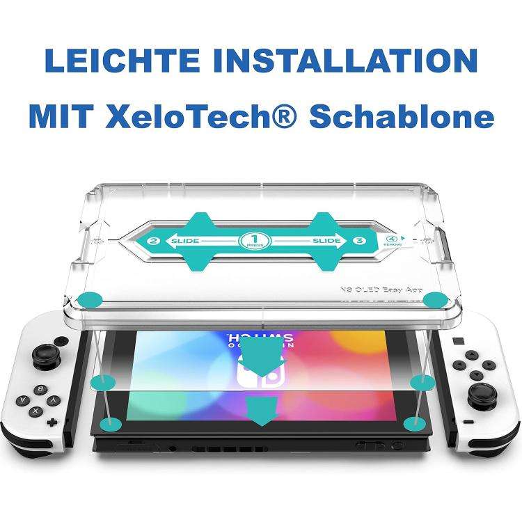 For Nintendo Switch OLED 2.5D High Aluminum Tempered Glass Screen Protector