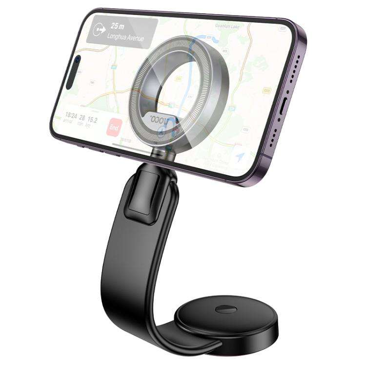 hoco H71 Totem Car Center Console Ring Magnetic Phone Holder(Black Grey)