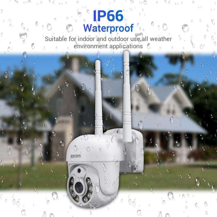 ESCAM WNK710 3MP HD Motion Detection WiFi Intelligent Dual-light Source Camera, US Plug(White)