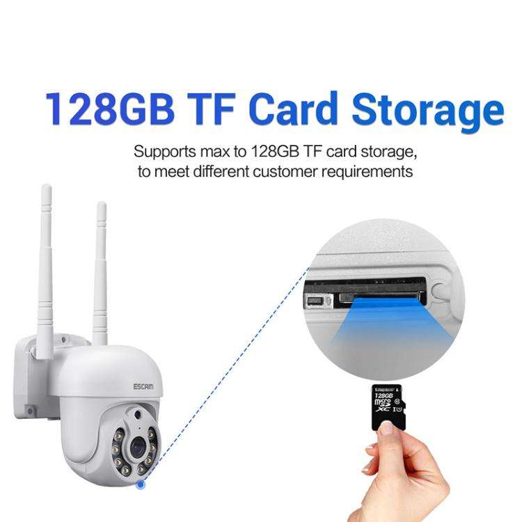 ESCAM WNK710 3MP HD Motion Detection WiFi Intelligent Dual-light Source Camera, EU Plug(White)